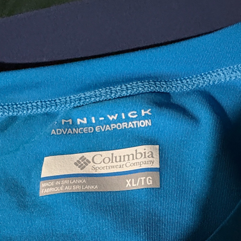 Columbia Aqua Blue Omni-Wick Top
